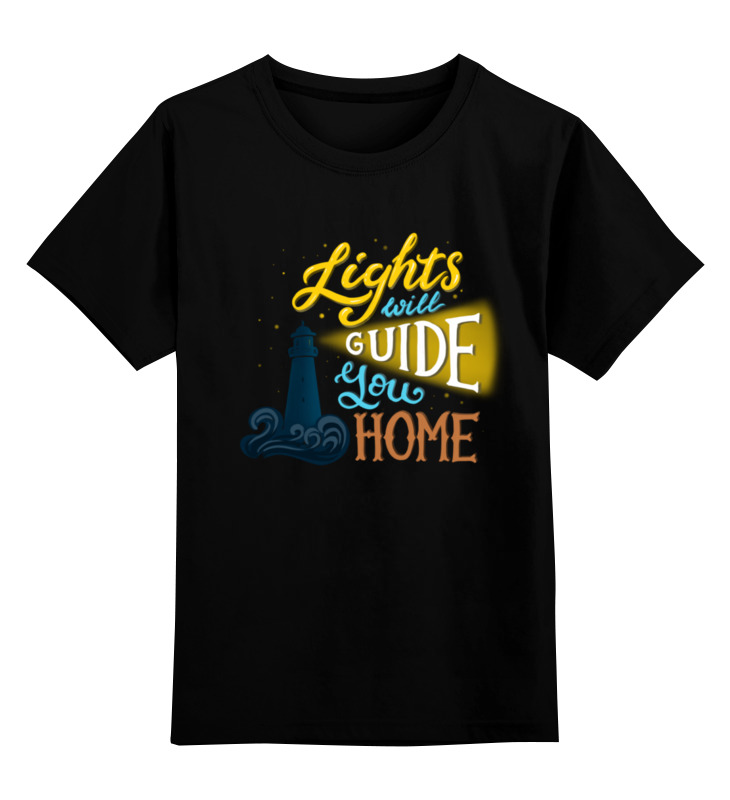 Printio Детская футболка классическая унисекс Lights will guide you home сумка маяк в море оранжевый