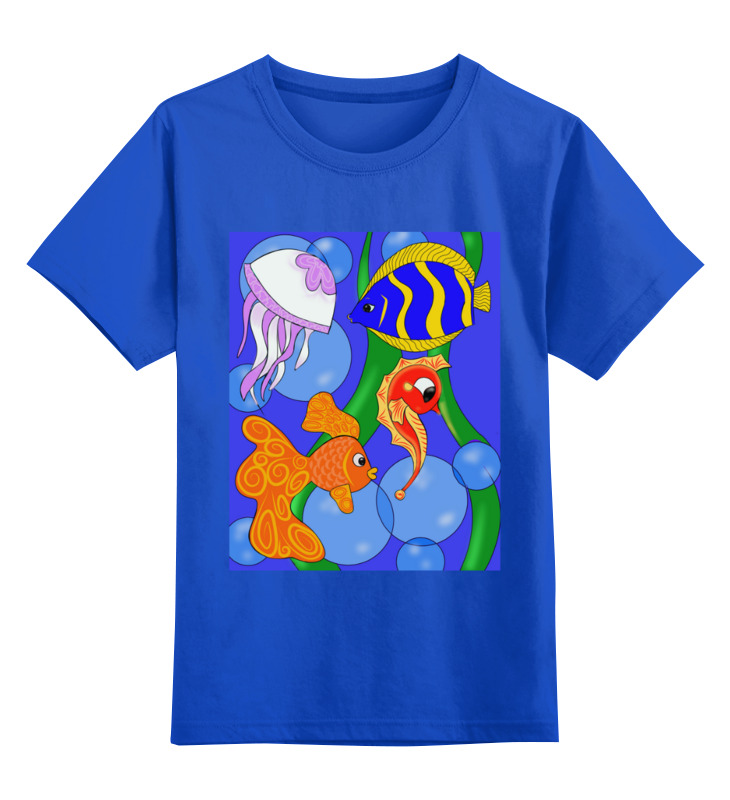Printio Детская футболка классическая унисекс Морские обитатели мужская футболка влюбленные медузы l синий