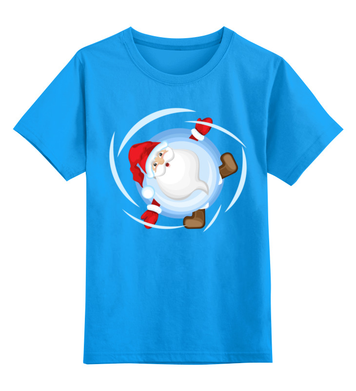 Printio Детская футболка классическая унисекс Санта (дед мороз) в снежном шаре printio слюнявчик санта дед мороз в снежном шаре