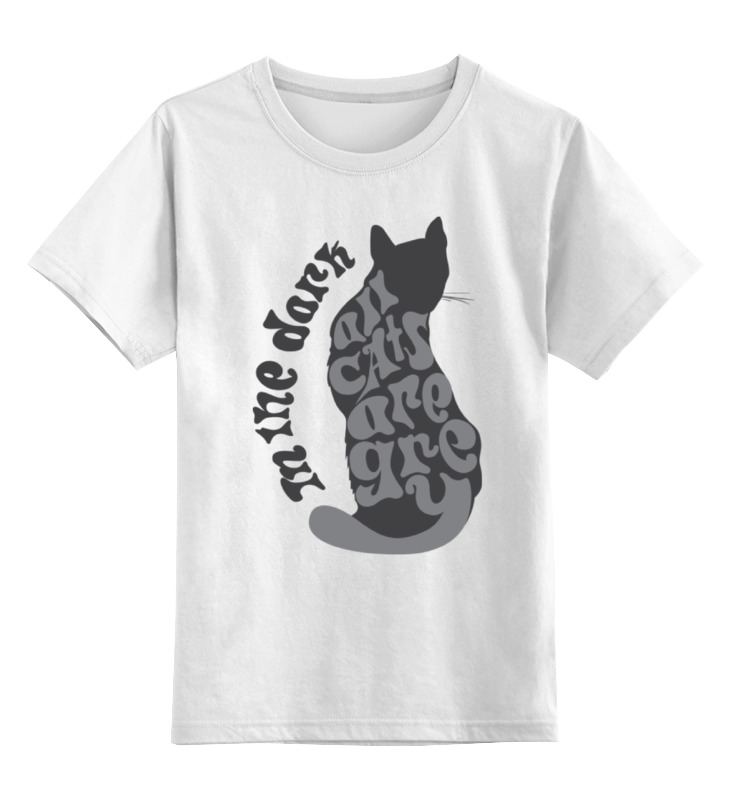 Printio Детская футболка классическая унисекс Gray cat