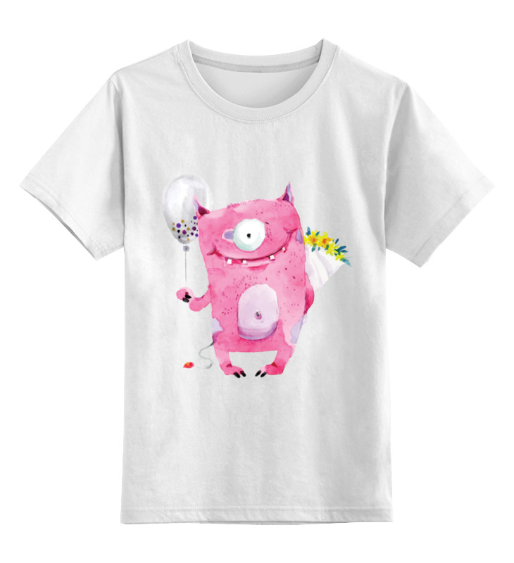 Printio Детская футболка классическая унисекс Милый розовый монстр детская футболка милый монстр 164 темно розовый