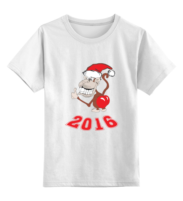 Printio Детская футболка классическая унисекс Обезьяна (новый год 2016) printio детская футболка классическая унисекс новый 2016 год