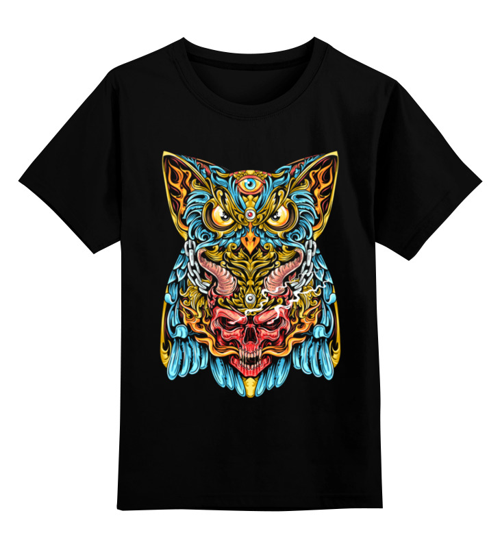 Printio Детская футболка классическая унисекс ◈ owl and skull ◈ printio футболка классическая fox and owl