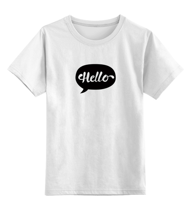 цена Printio Детская футболка классическая унисекс Облако мыслей - hello