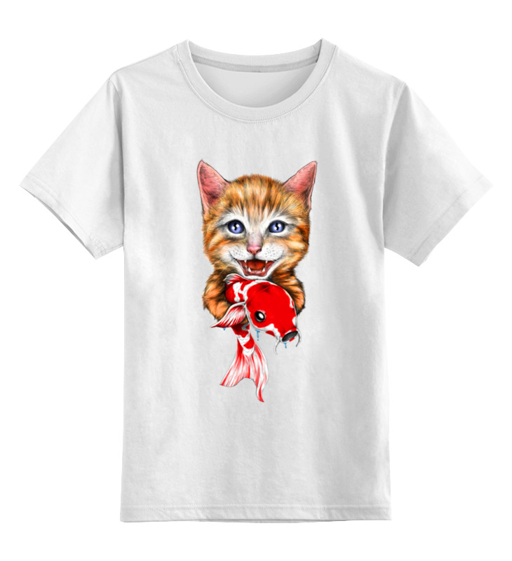 Printio Детская футболка классическая унисекс Котик printio детская футболка классическая унисекс витражный котик