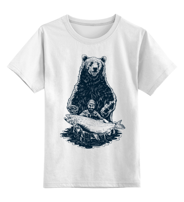 Printio Детская футболка классическая унисекс Медвежья рыбалка