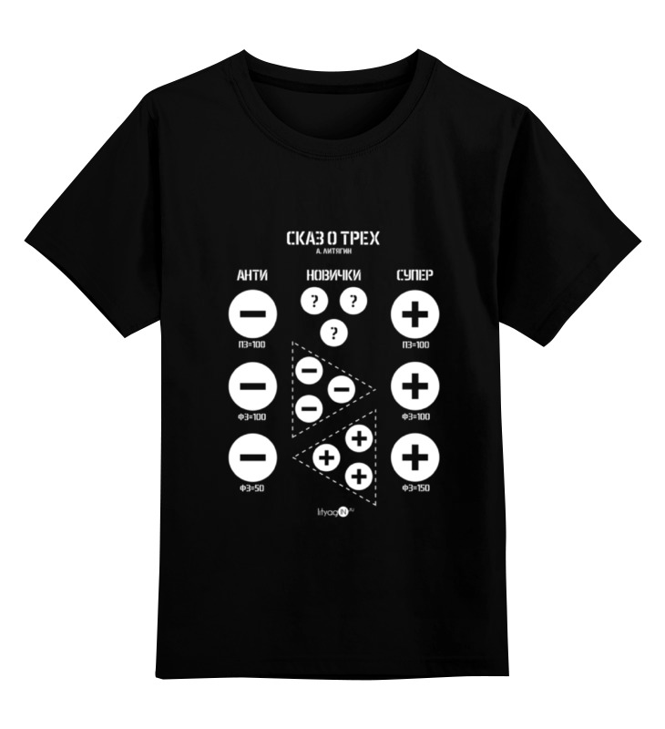 Printio Детская футболка классическая унисекс сказ о трёх ( а. литягин) сказ о трёх а литягин 698242 5xs черный