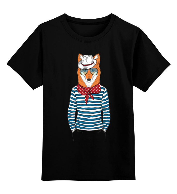 Printio Детская футболка классическая унисекс Модный лис printio детская футболка классическая унисекс модный кот