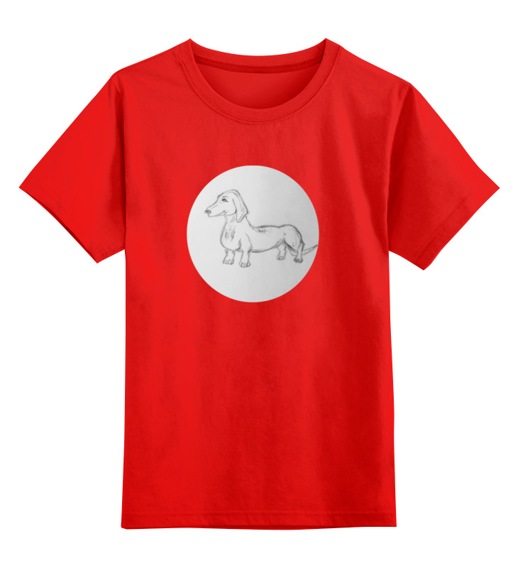 Printio Детская футболка классическая унисекс Такса детская футболка задумчивая такса 104 красный