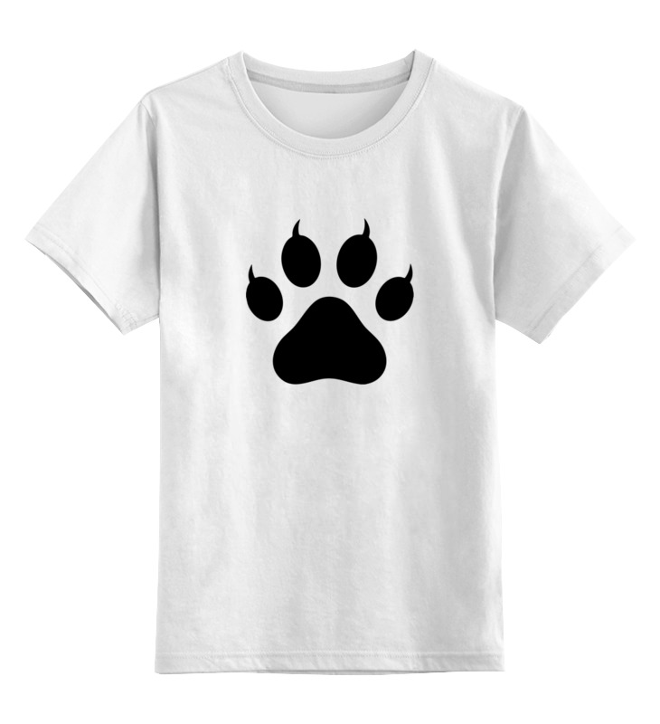 Printio Детская футболка классическая унисекс Кошачья лапка сумка кошачья лапка белый