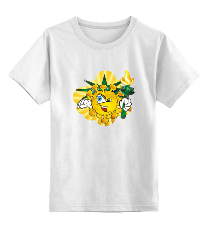 Printio Детская футболка классическая унисекс Ковид - статуя свободы. цена и фото