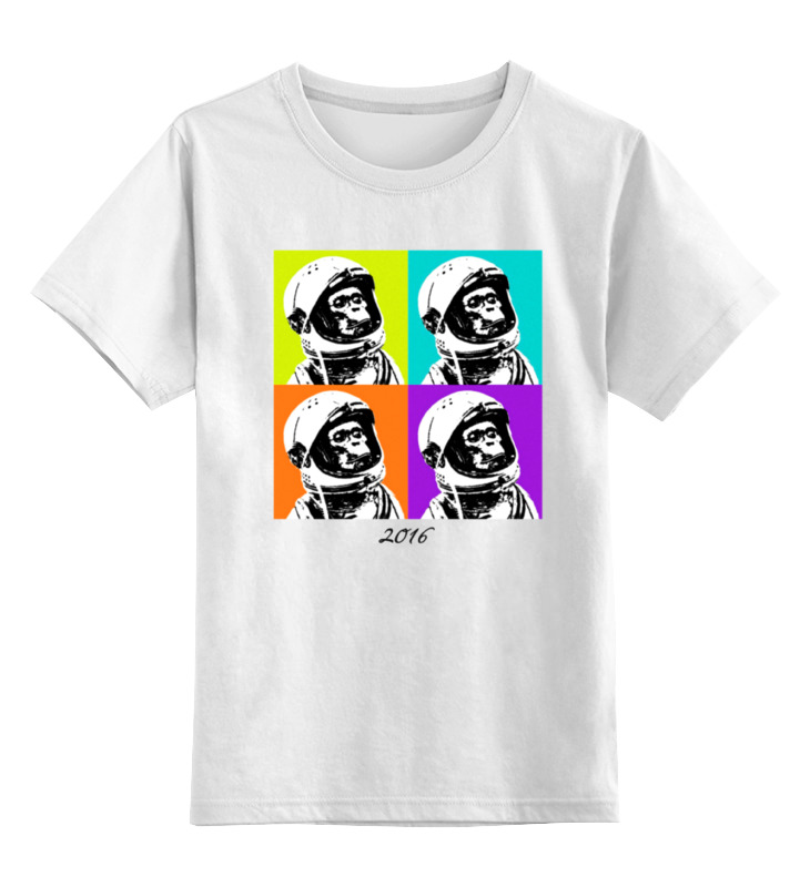 Printio Детская футболка классическая унисекс Обезьяна космонавт мужская футболка лисичка космонавт s белый