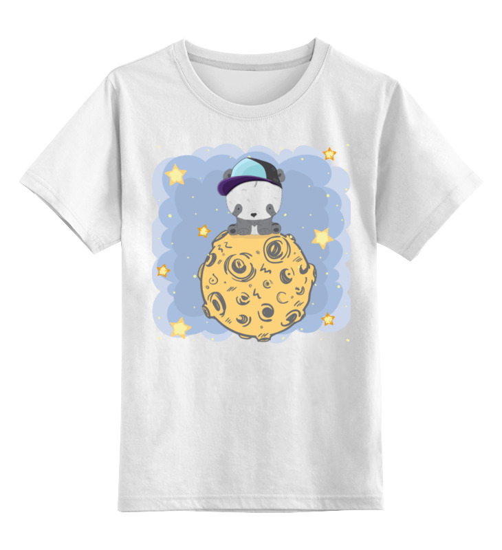 Printio Детская футболка классическая унисекс Панда на луне
