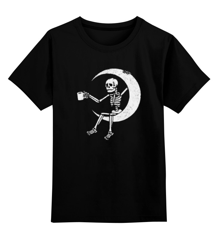 Printio Детская футболка классическая унисекс Скелет на луне printio детская футболка классическая унисекс скелет на луне