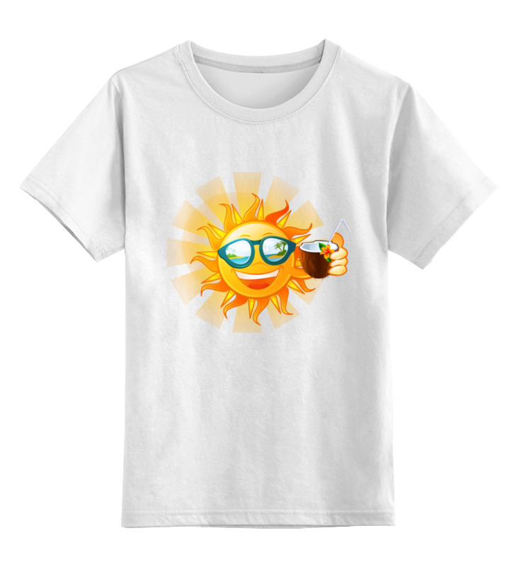 Printio Детская футболка классическая унисекс Отпускная детская футболка авокадо едет в отпуск 164 белый