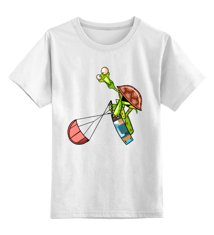 цена Printio Детская футболка классическая унисекс Черепаха-кайтер. детский