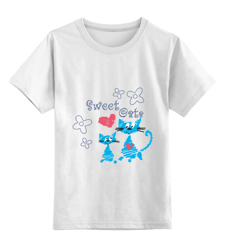 Printio Детская футболка классическая унисекс Sweet cats детская футболка кошка маки кот кошка цветы красные цветы 164 синий