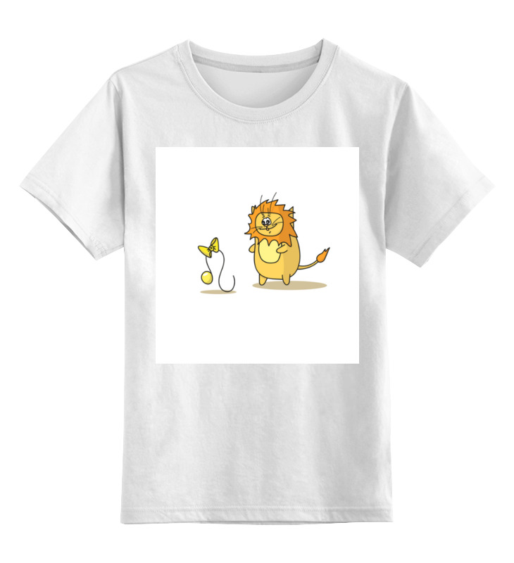 Printio Детская футболка классическая унисекс Кот лев. подарок для льва printio футболка классическая кот лев подарок для льва