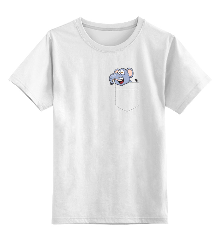printio детская футболка классическая унисекс слоник в зонтике Printio Детская футболка классическая унисекс Слоник