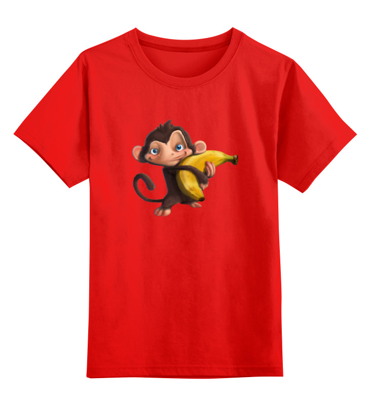 Printio Детская футболка классическая унисекс Обезьянка с бананом printio майка классическая обезьянка с бананом