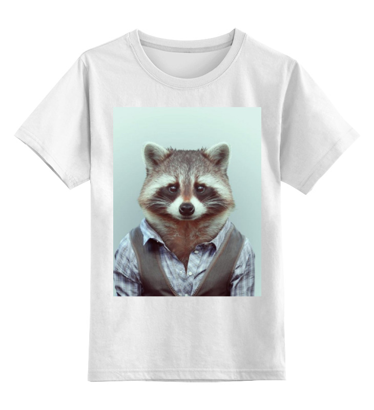 Printio Детская футболка классическая унисекс Деловой енот printio детская футболка классическая унисекс деловой кот