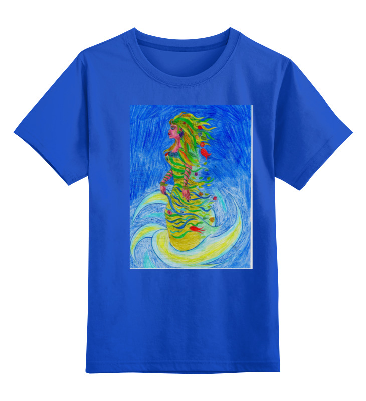 Printio Детская футболка классическая унисекс Земля плавает на млечном пути детская футболка космонавт в космосе и планета земля 116 синий
