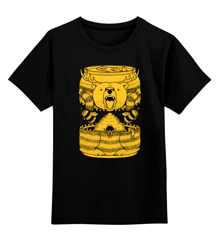 Printio Детская футболка классическая унисекс Bear beer /медведь и мед