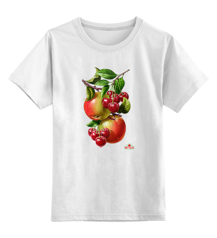 цена Printio Детская футболка классическая унисекс Яблочки, вишенки