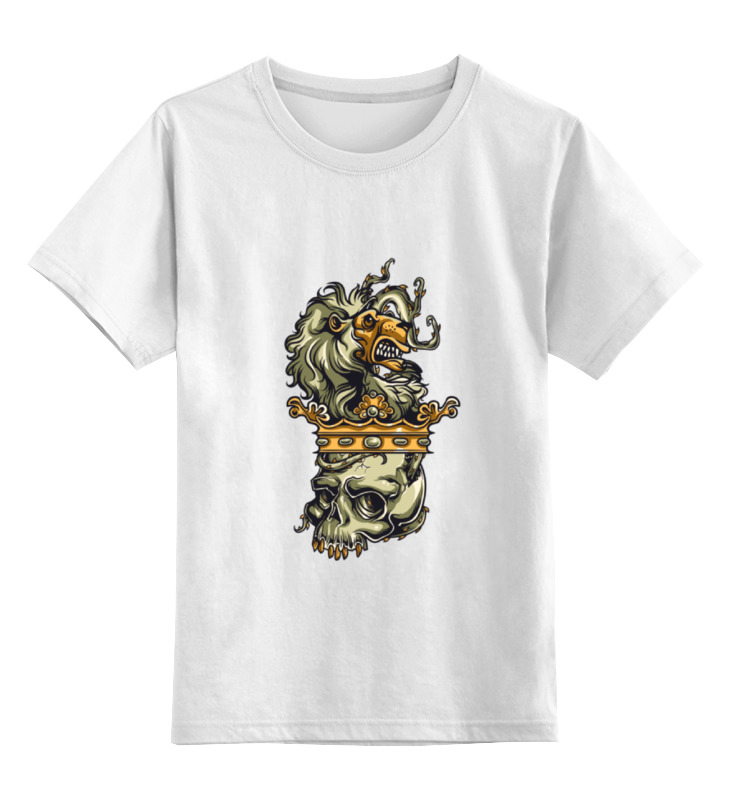 Printio Детская футболка классическая унисекс Череп и лев