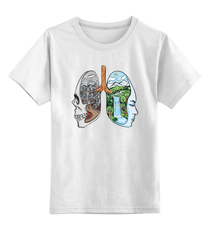 цена Printio Детская футболка классическая унисекс Lungs landscape