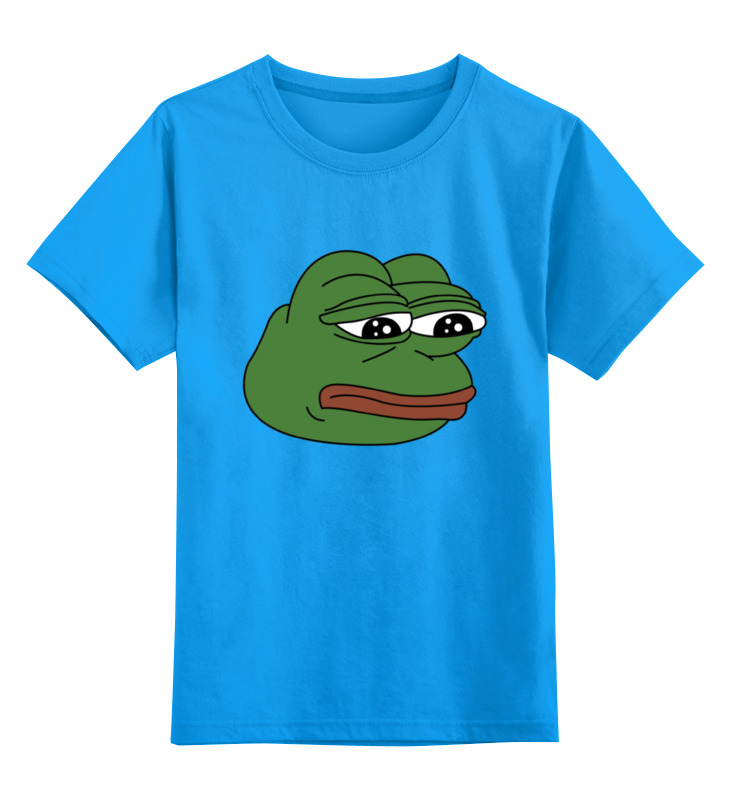 Printio Детская футболка классическая унисекс Грустная лягушка сумка реалистичная синяя лягушка голубой
