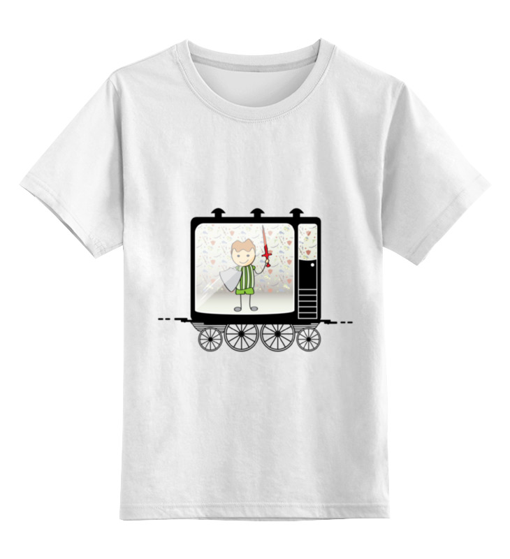 цена Printio Детская футболка классическая унисекс Мальчик с мечом и щитом