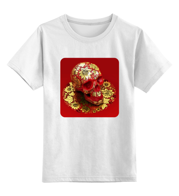 Printio Детская футболка классическая унисекс Череп (хохлома)