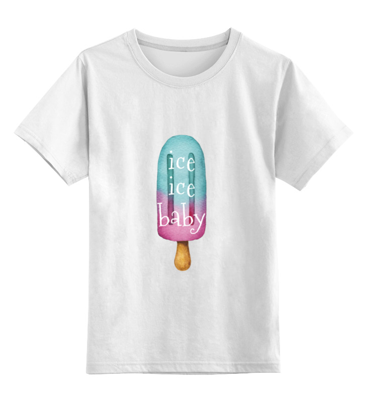 укороченная футболка с надписью baby Printio Детская футболка классическая унисекс Ice, ice baby