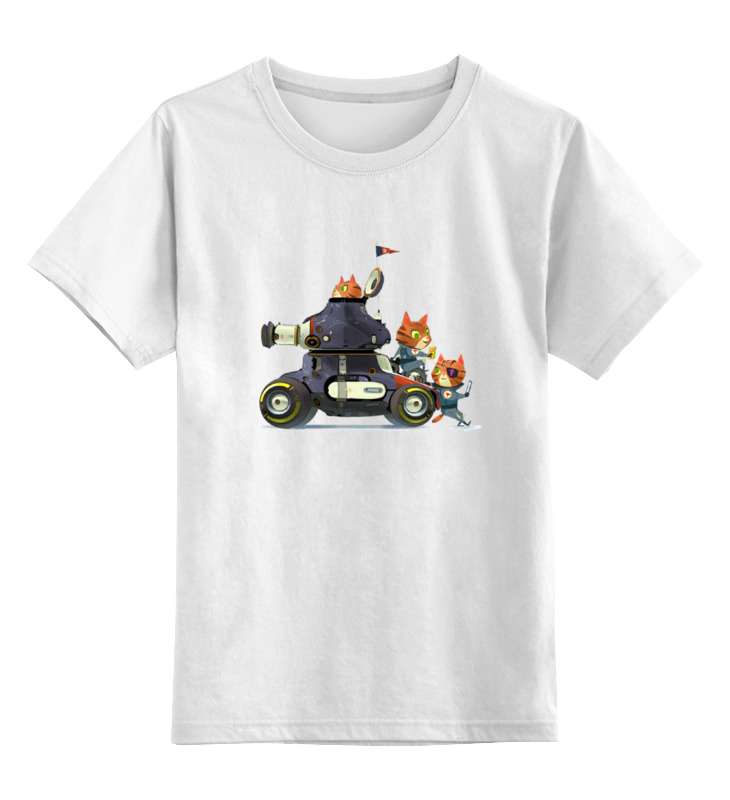 Printio Детская футболка классическая унисекс Кошки на танке