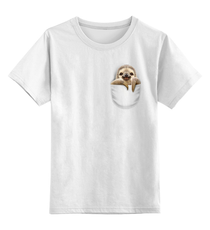 Printio Детская футболка классическая унисекс Ленивец в кармане printio детская футболка классическая унисекс собака в кармане