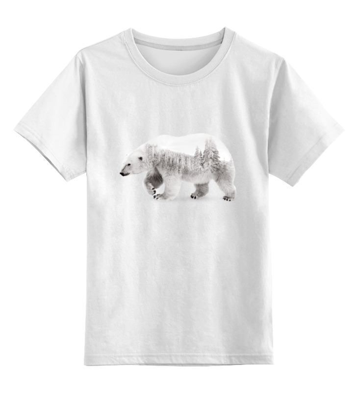 Printio Детская футболка классическая унисекс Полярный медведь (двойная экспозиция)