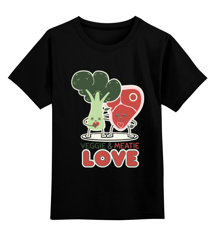 Printio Детская футболка классическая унисекс Овощно-мясная любовь printio свитшот унисекс хлопковый овощно мясная любовь