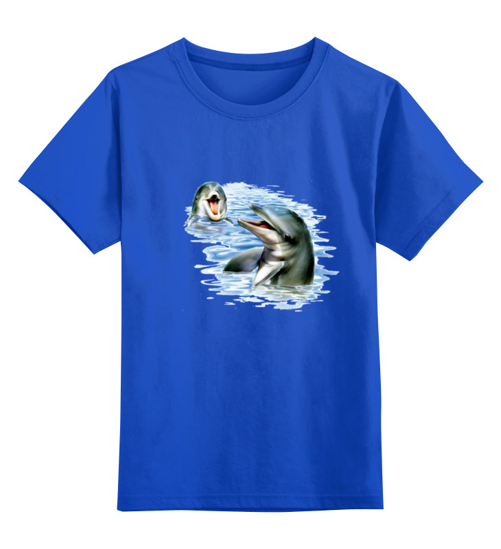 цена Printio Детская футболка классическая унисекс Дельфины