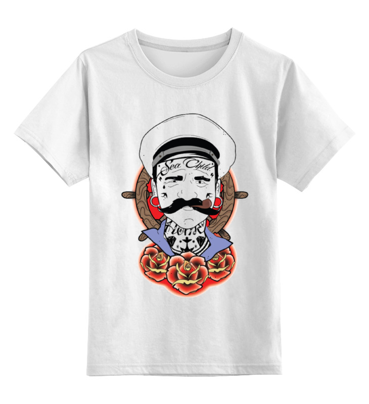 цена Printio Детская футболка классическая унисекс Мужик с трубкой