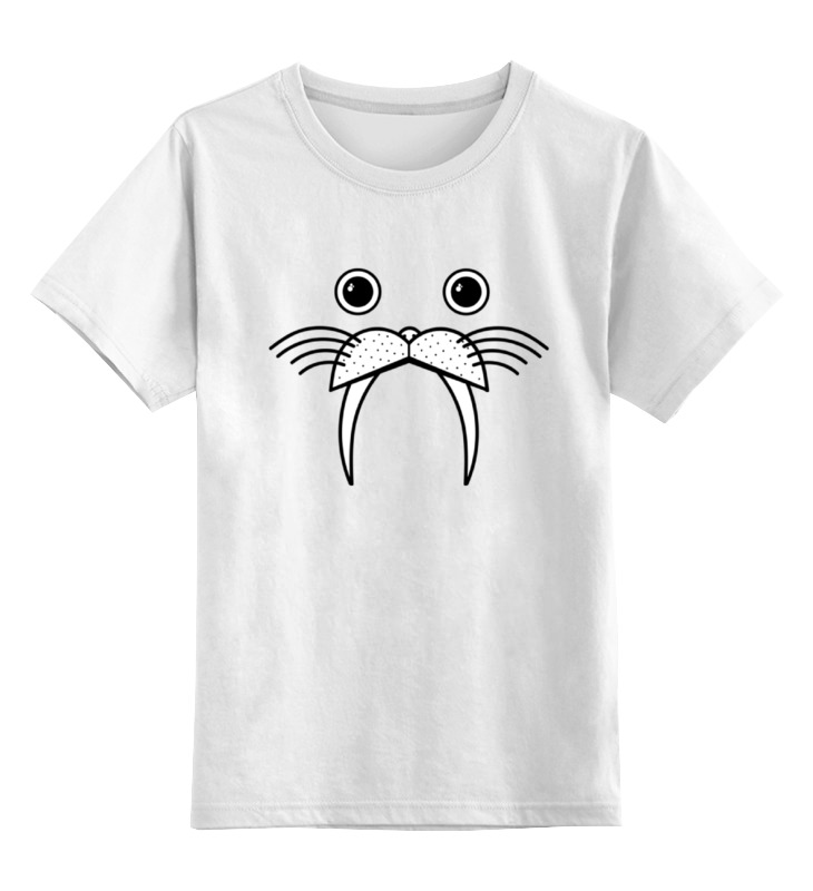 printio детская футболка классическая унисекс смешной ёжик с яблочками Printio Детская футболка классическая унисекс Смешной морж
