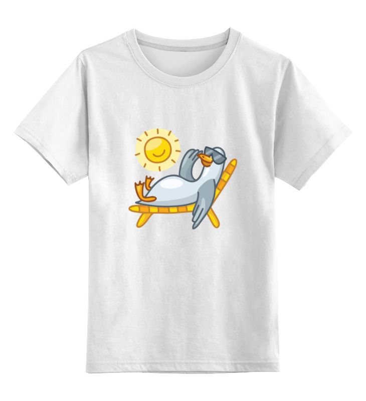 Printio Детская футболка классическая унисекс Гусь на отдыхе printio футболка классическая гусь на отдыхе