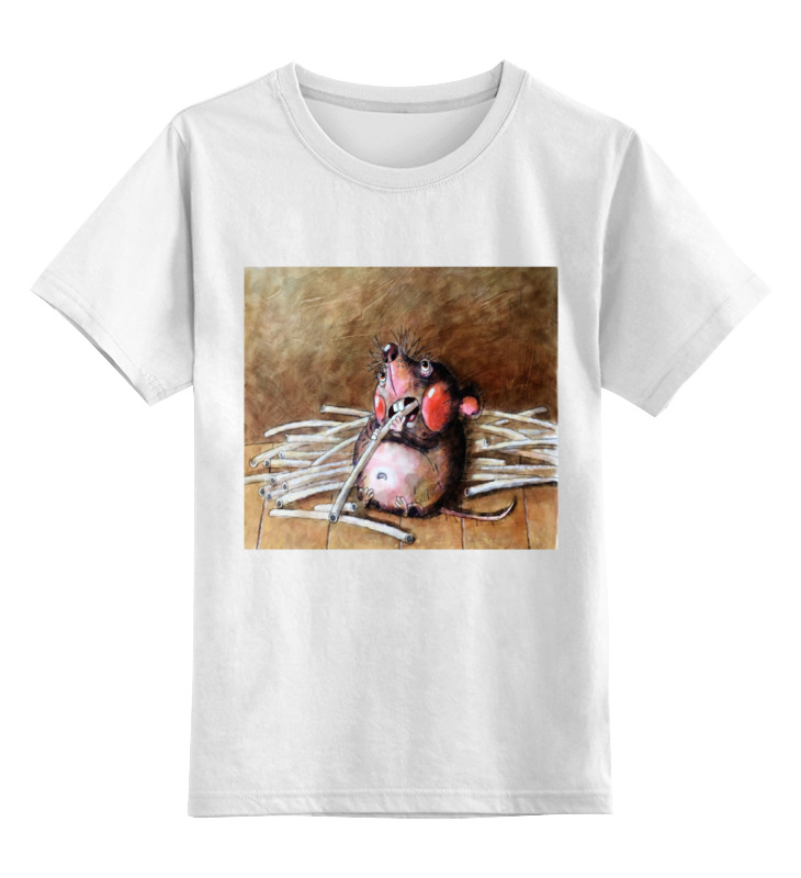 Printio Детская футболка классическая унисекс Обед толстой мышки