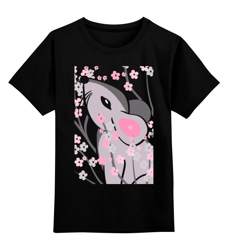 Printio Детская футболка классическая унисекс Мышка и сакура сумка панда с цветущей сакурой красный