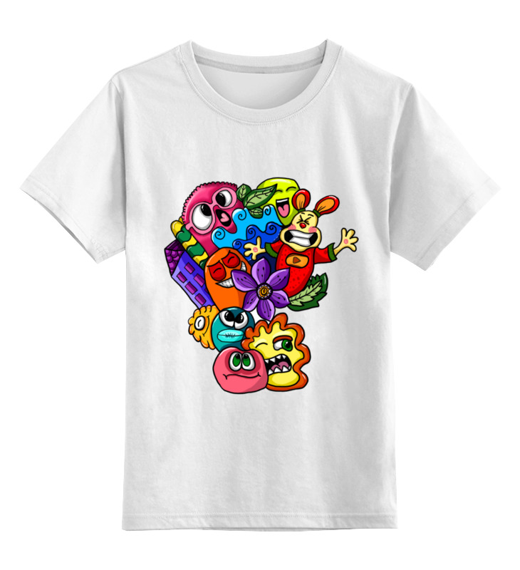 Printio Детская футболка классическая унисекс Дудл-монстрики детская футболка влюбленные монстрики 116 белый