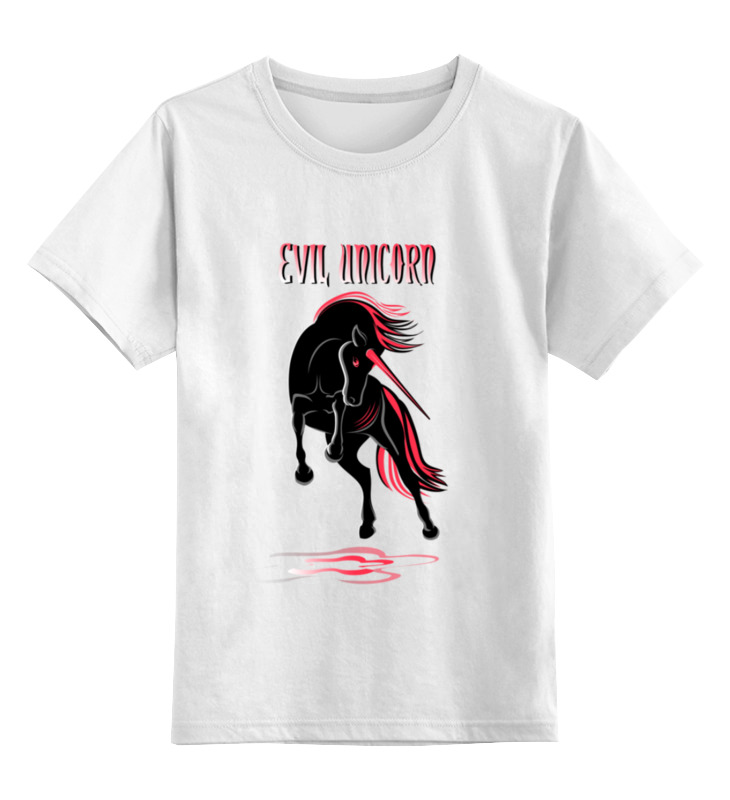 Printio Детская футболка классическая унисекс Злой единорог