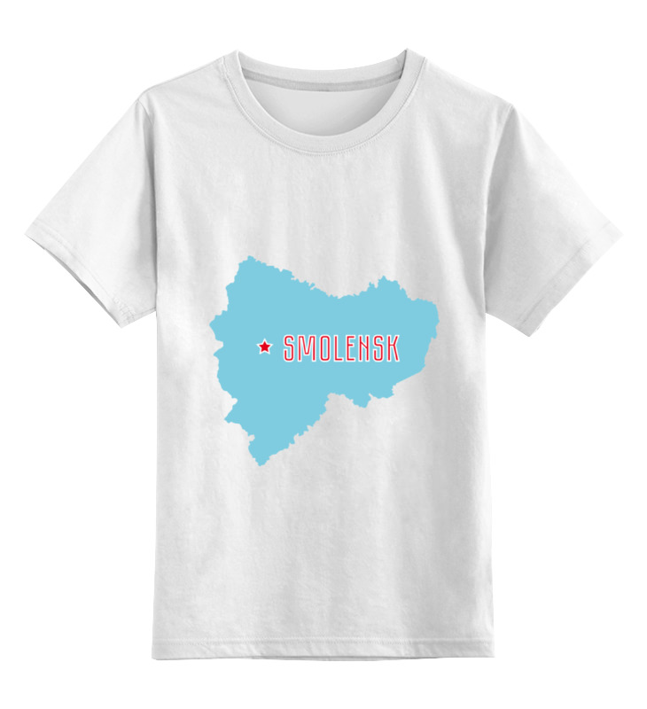 футболка printio 2194944 смоленская область смоленск размер s цвет белый Printio Детская футболка классическая унисекс Смоленская область. смоленск