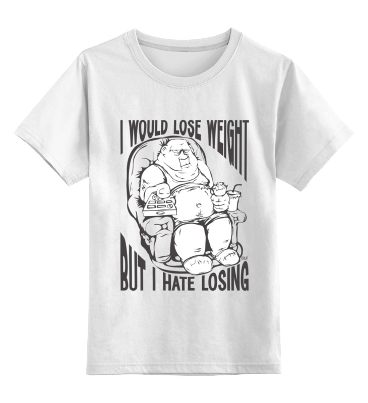 цена Printio Детская футболка классическая унисекс I would lose weight, but i hate losing
