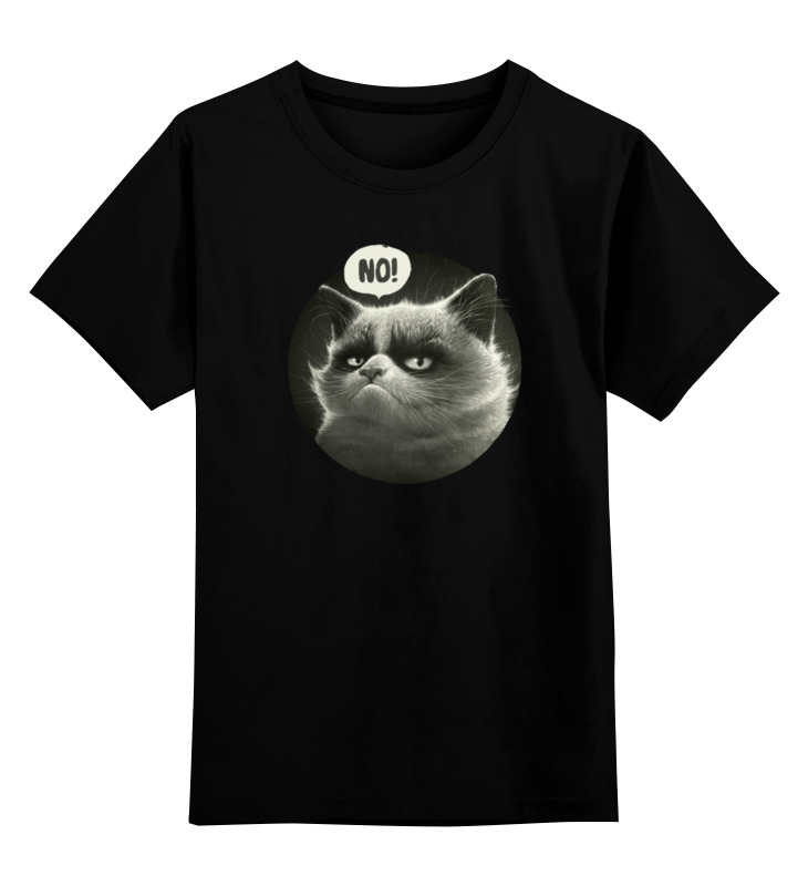 Printio Детская футболка классическая унисекс Угрюмый кот printio детская футболка классическая унисекс угрюмый кот инь янь