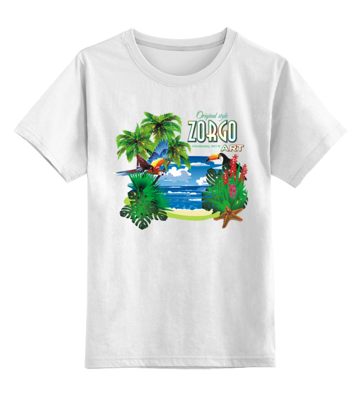 Printio Детская футболка классическая унисекс Тропические птицы от зорго арт. printio детская футболка классическая унисекс тропическая бабочка